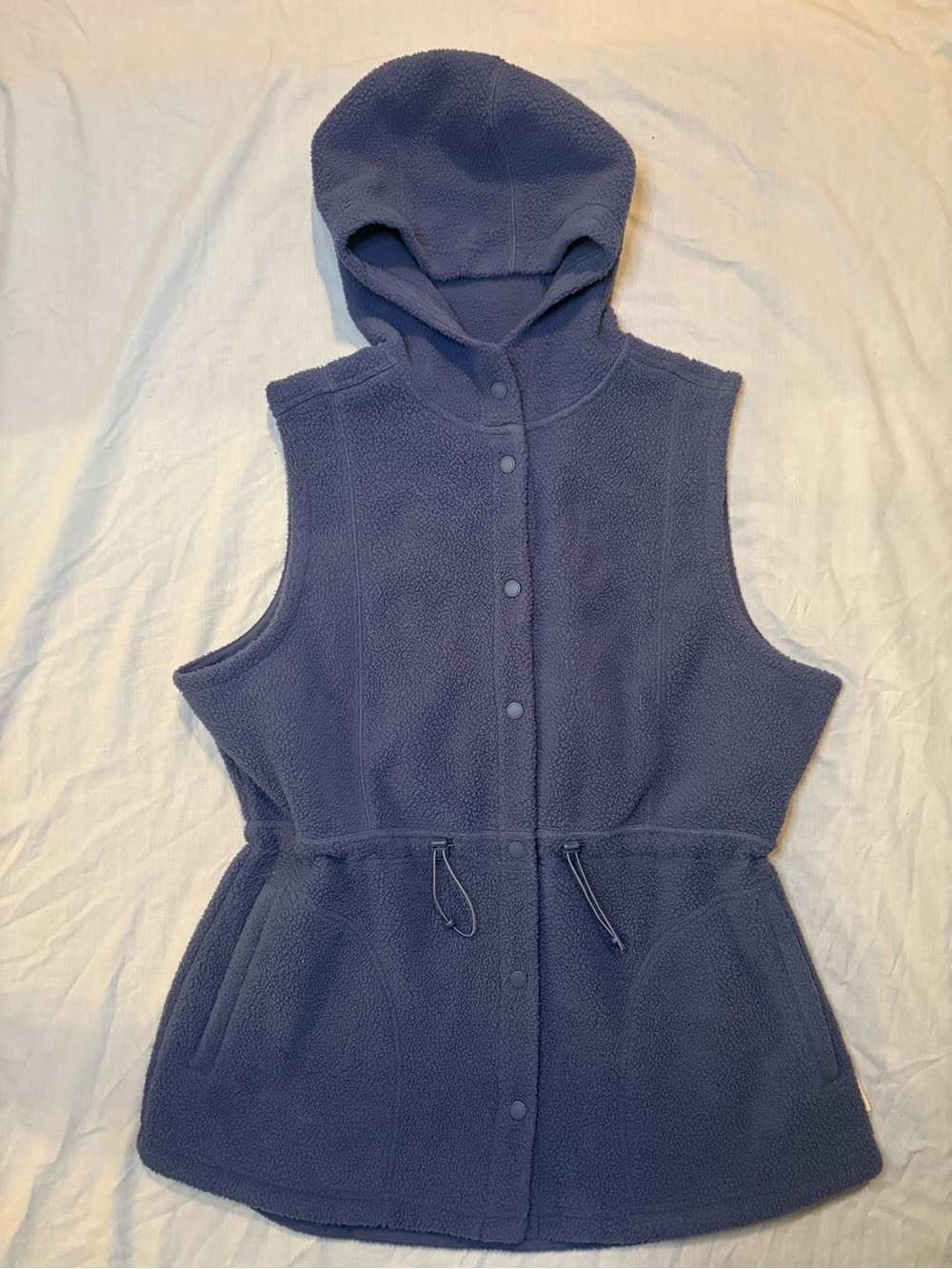 Duluth Trading Women’s Hooded Fleece Vest in Purple Size Large Like New